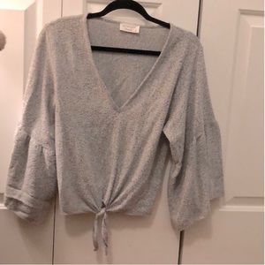 Lavender Field Wide bell sleeve sweater